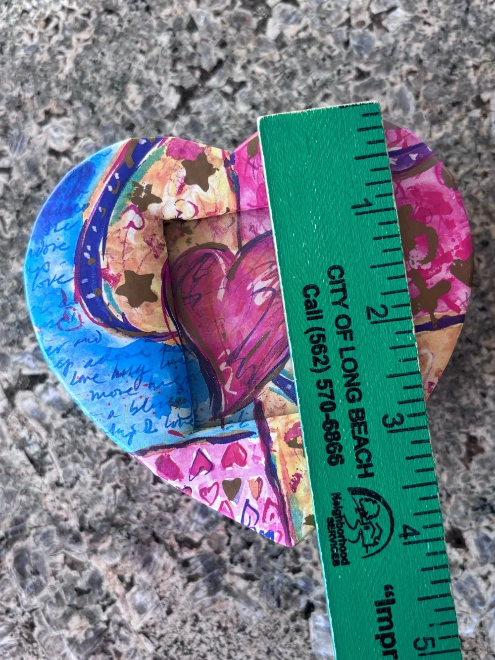 Vintage 90s heart shaped box